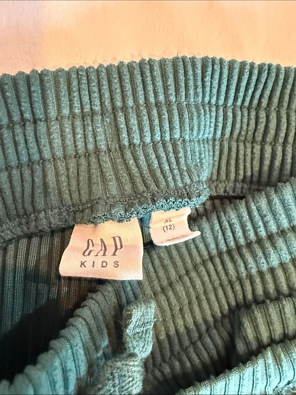 GAP Kids Ribbed Pajama Set in Teal Green